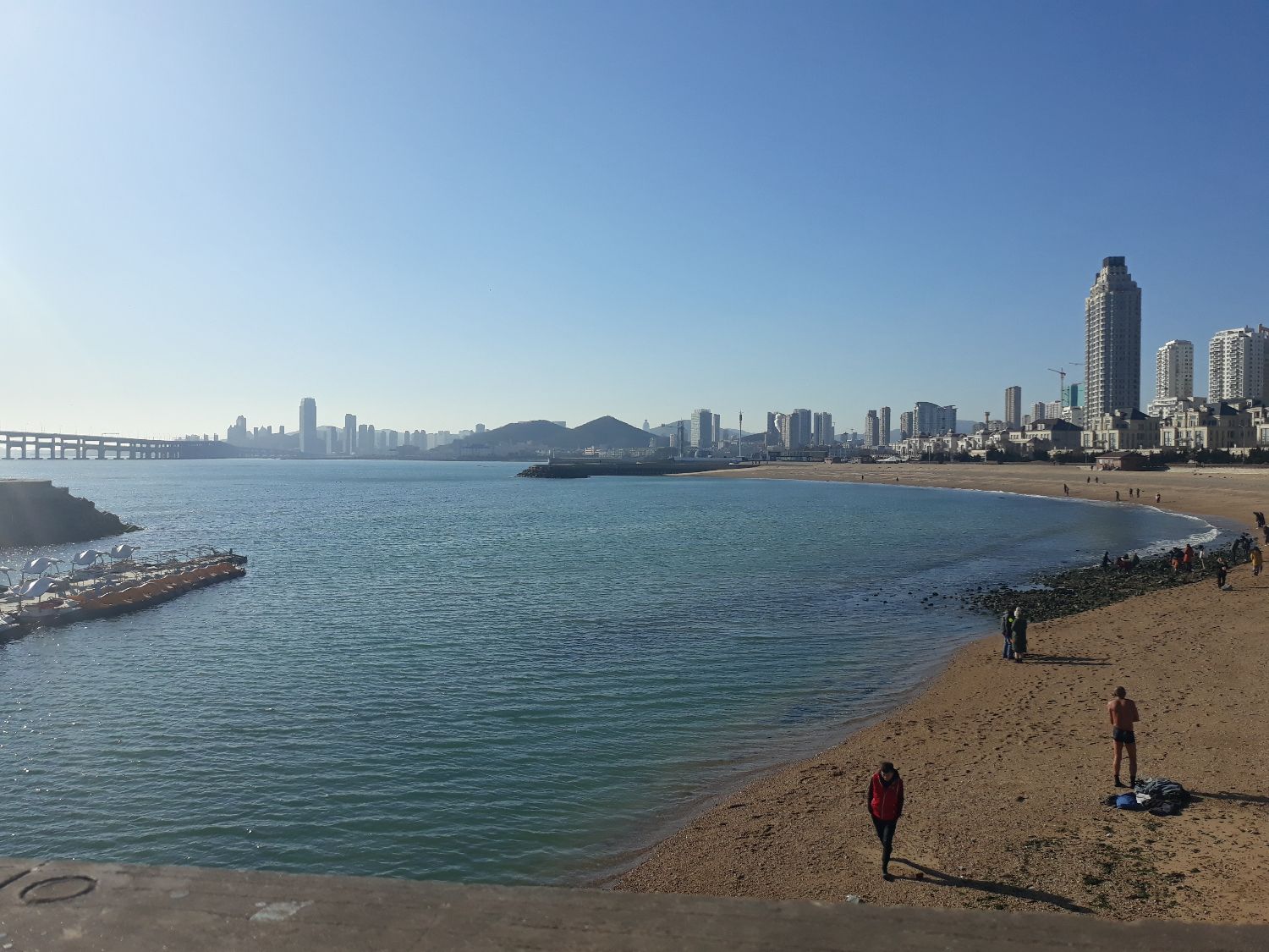 Dalian beach in winter, China